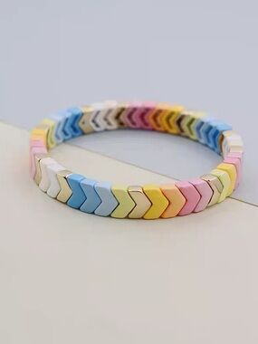 Roxanne Assoulin - Rainbow Brite Bit X Bit Arrow Colorful Stretch Bracelet
